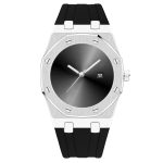 Watches Men Minimalist Niche No Logo Stainless Steel Silicone Strap Sport Watch - Image 2