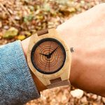 Fast Production No Logo Bamboo Wood Watch Engraving Wood Grain Leather Strap Wooden Watches for Men - Image 7